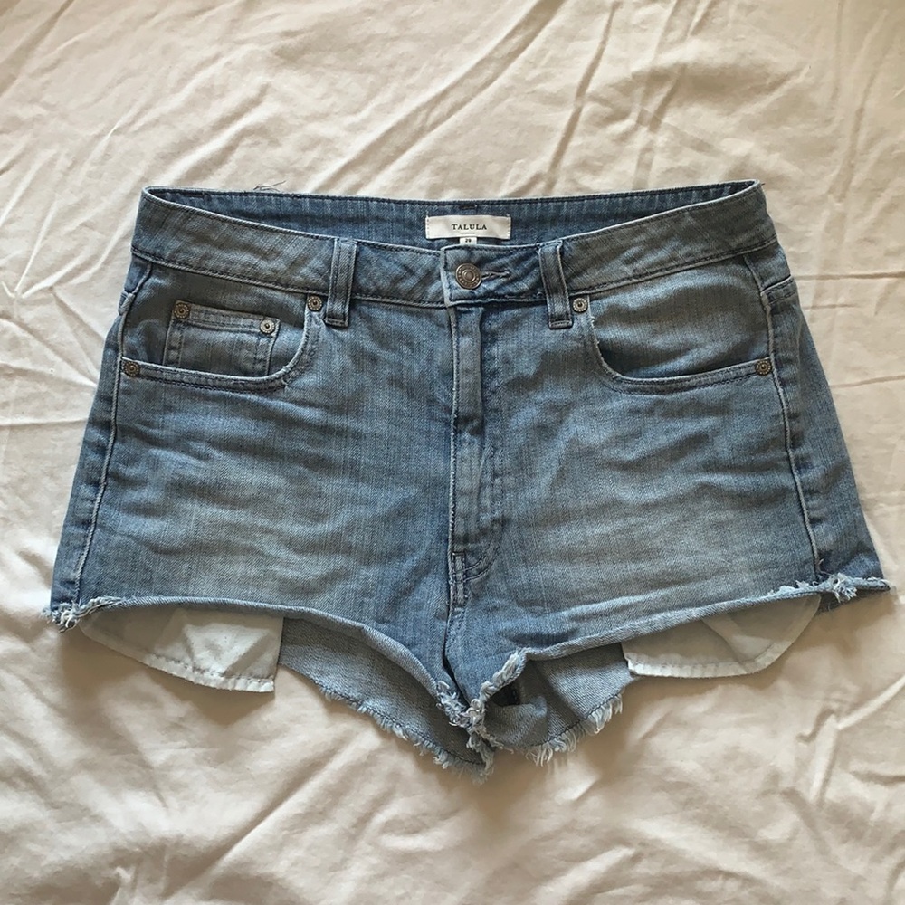 Aritzia Talula blue Jean shorts